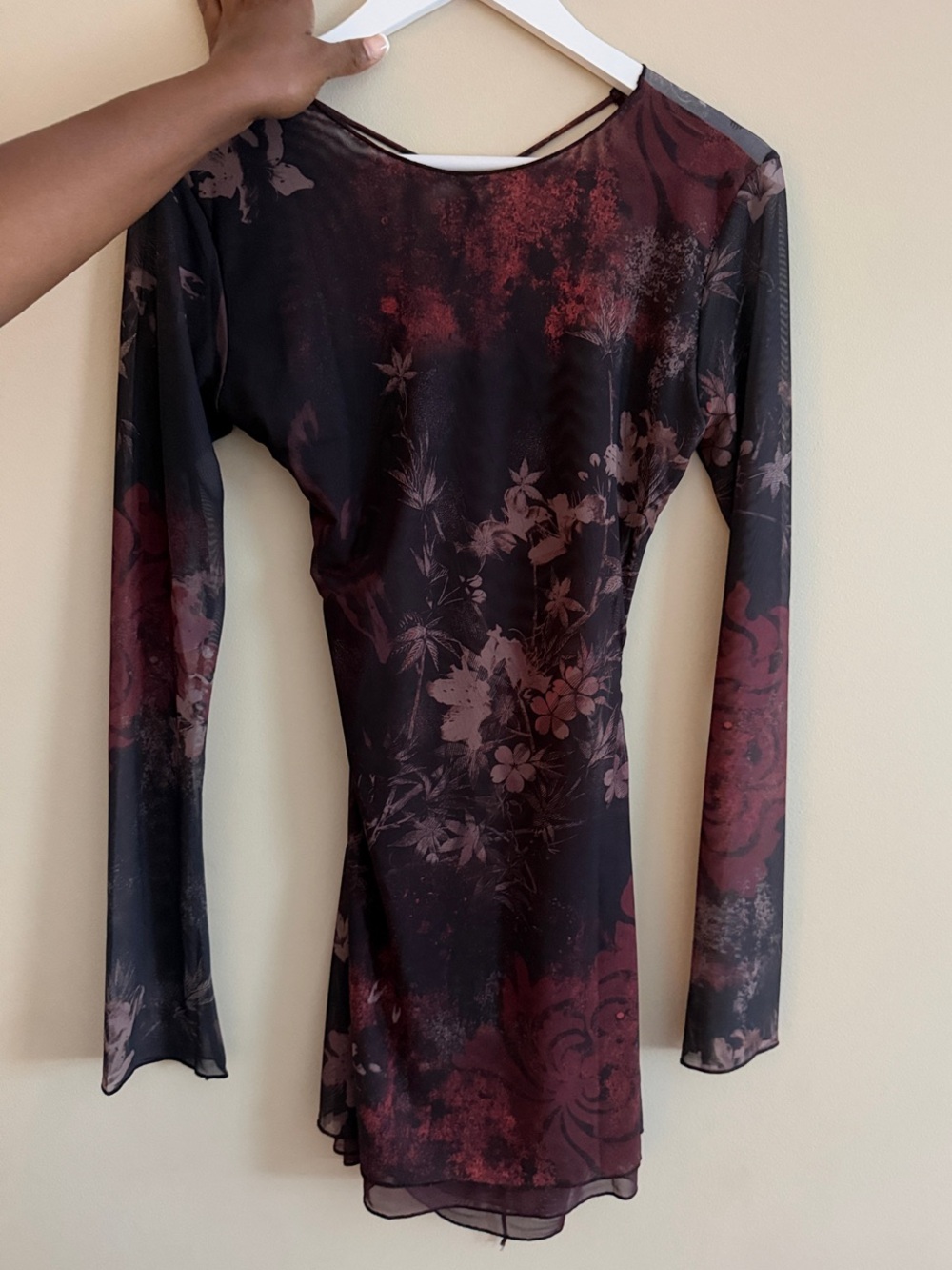 Jaded London Double Layered Dress in Brown